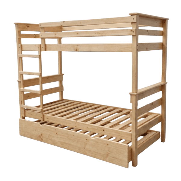natural pine bunk with under bed available from Dream Beds Cape Town