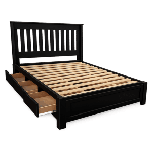 Classic Revive storage bed with drawers and headboard Black