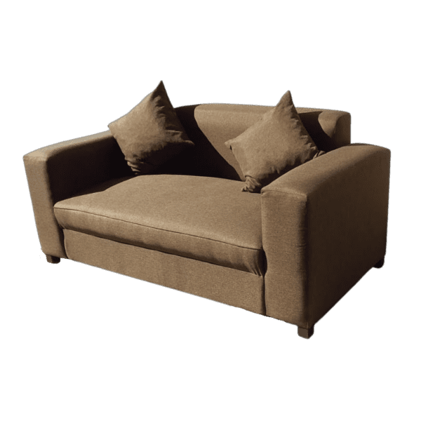 BROWN 2 and 3 seater sofa