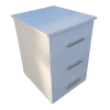 White 3 Drawer Pedestal Dream Beds