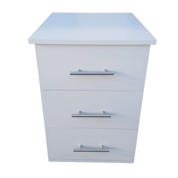 White 3 Drawer Pedestal Dream Beds