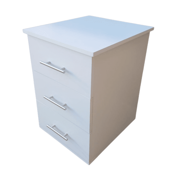 White 3 Drawer Pedestal Dream Beds