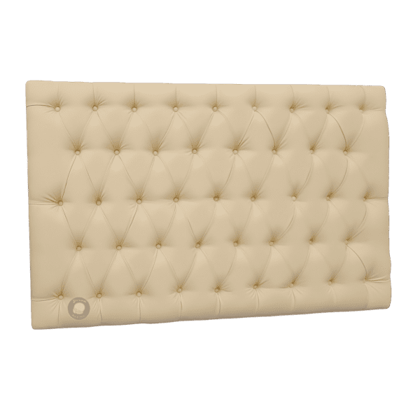 upholstered headboard in cream pu leather