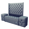 chester wingback diamond button headboard