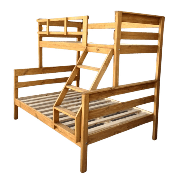 wooden tri bunk bed