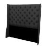 black headboard wingback chester