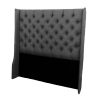 grey wingback chester headboard