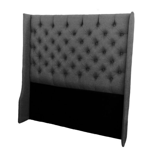grey wingback chester headboard