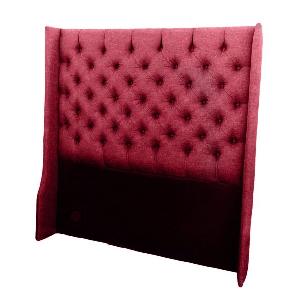 red headboard wingback chester