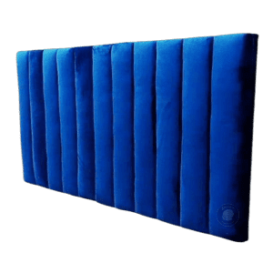 headboard Upholstered step panel blue velvet