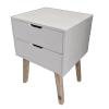 2 draw retro bed side table on special