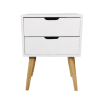 2 draw retro bed side table on special