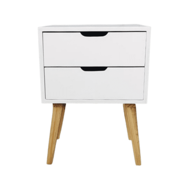 2 draw retro bed side table on special