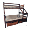 wooden bunk single over double