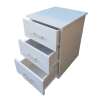 White 3 Drawer Pedestal Dream Beds