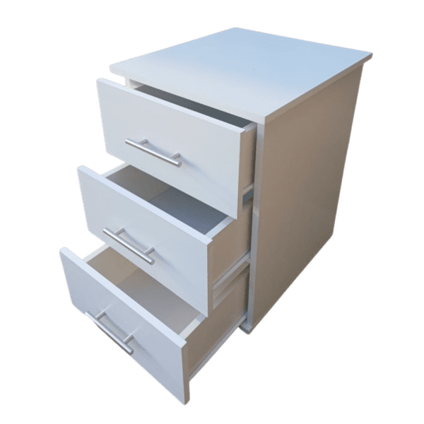 White 3 Drawer Pedestal Dream Beds