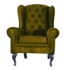 mustard wingback chair