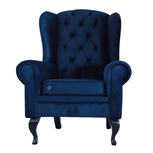wingback diamond button arm chair