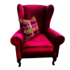 wingback arm chair in velvet