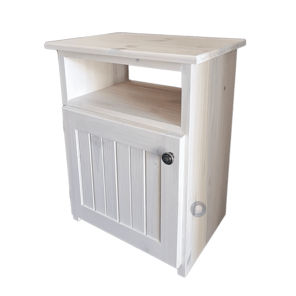 white wooden pedestal