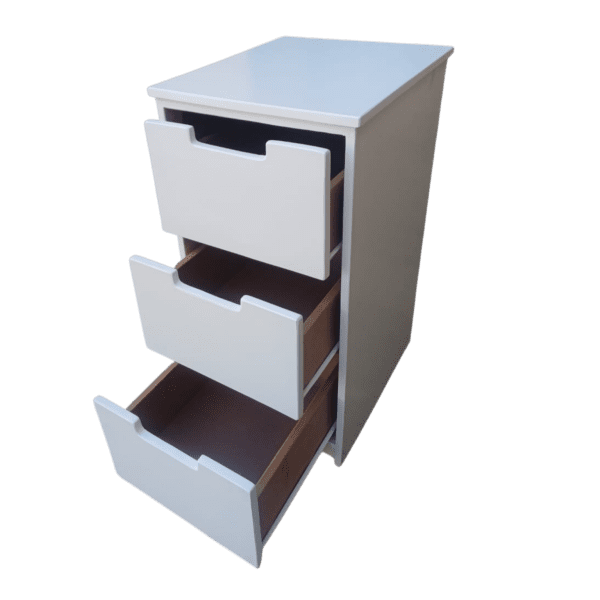 3 drawer chest or side table white