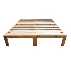 wooden king bed base in 2 halves