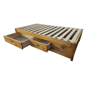 light oak storage bed with drawers