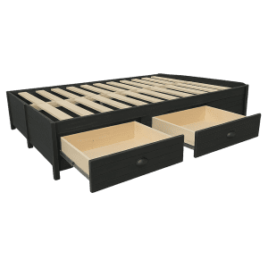 black White Solid wood storage bed base with drawers Dream Beds