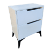 scandi slim 2 drawer bed side table - Dream Beds & Home