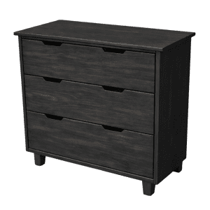 Conte Pine 3 Drawer Chest Black Stain