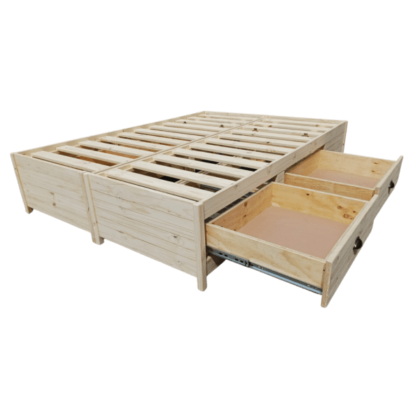 wooden Storage Bed Base with Drawers