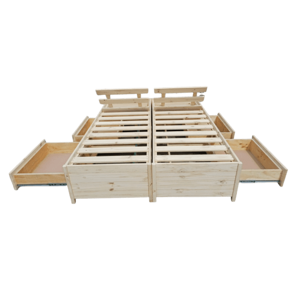 wooden Storage Bed Base with Drawers