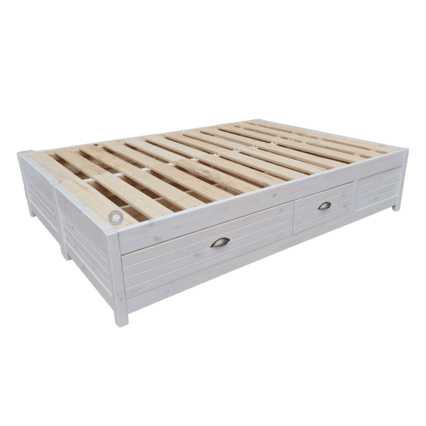 wooden Storage Bed Base with Drawers