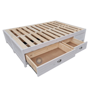wooden Storage Bed Base with Drawers
