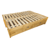 wooden Storage Bed Base with Drawers