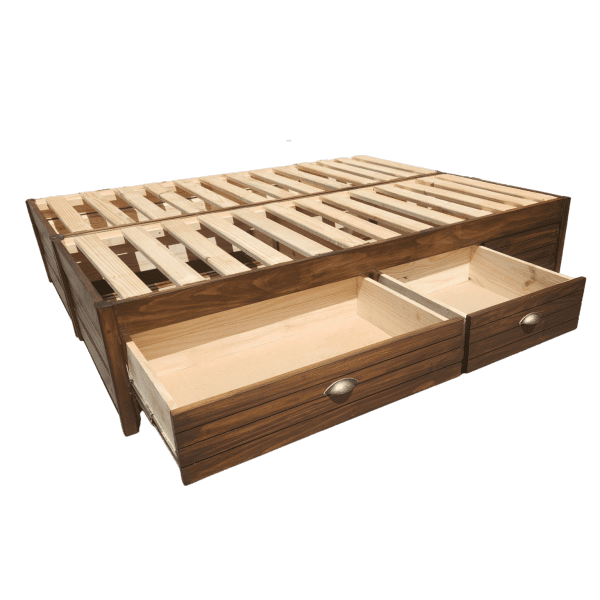wooden Storage Bed Base with Drawers